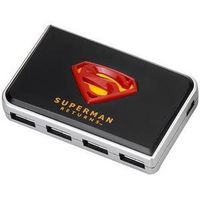 4PORT USB 2.0 Hub Irocks Superman Blue