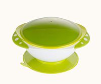 Bowl Compartment Sucker Bowl Baby Food Supplement Bowl with Lid Cutlery Sets Baby to Eat Anti-Slip Drops, Vacuum Seal with Quick Label Release and Snap Lid Household tableware, retro bowl