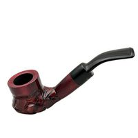 Duck no. 61 Bent pearwood Carved Tobacco Smoking Pipe by Mr. Brog (Poland) (Red)