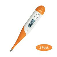 MEETCUTE 2 Pcs Digital Thermometer Body Temperature by Oral, Rectal & Underarm Instant Read Thermometer for Fever Detection Fever for Baby, Child,Adult & Pet