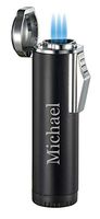 Personalized Visol Hades Triple Torch Flame Cigar Lighter - Free Laser Engraving (Black)