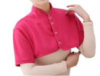 George Jimmy Prevent Arthritis Pain Thin Shoulder Warmers Short Sleeve Cardigan Shrug XXL Size(Red)