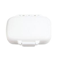 Portable 3 Slot Seal Folding Pill Box - Pill Case Organiser Tablet Container Family Daily Storage Organization Size Small (White)