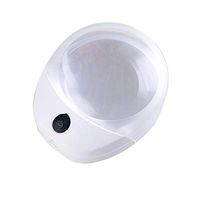 LRXG Magnifying Glass, 10X Desktop Magnifier Portable Optical Lens with LED Light Loupe (White)