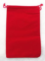 Pack of 25 Velvet Gift Bags Drawstring Jewelry Pouches Candy Bags Wedding Favors (7" X 5", red)