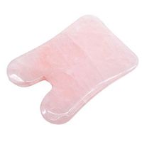 Ibnotuiy Jade Square Shape Gua Sha Scraping Board Multifunction Massage Tools for Spa Acupuncture Therapy (Pink)