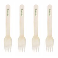 Dress My Cupcake Natural Wood 200-Pack Candy Buffet Forks DIY Kit, Organic, Leaf Green
