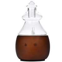 Waterless Nebulizer of Walnut & Glass, Non-Toxic Spread of Pure Essential Oil, Professional and Stylish Aromatherapy air Diffuser & Vaporizer for Home or Healthcare Practice. USB Connection.