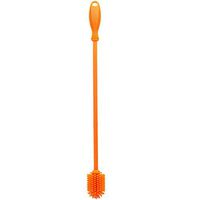 Bottle Brush,CONSTR Household Cleaning ToolsMultifunctional Silicone Long Handle Baby Infant Feeding Bottle Cleaning Brush - Orange 15 Inch
