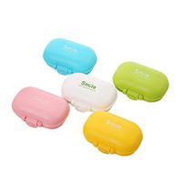 Weekly Pill Box Travel Medication Reminder Portable 4 Compartments Medicine Organizer 5pcs
