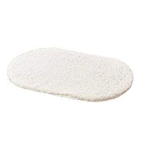 Super1798 Solid Color Fluffy Non-Slip Water Absorption Bathroom Bedroom Mat Pad Carpet Rug - Beige 3050cm Oval-Beige 3050cm