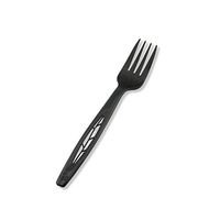 Jaya 100% Compostable 6.5" Black Heavy Duty Cutlery, Fork, 1000-Count Box
