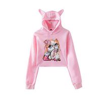 Womens Cat Pullover Casual Loose Fit Sweatshirt Hoodies Dress Clothing Tops Shirt Blouse