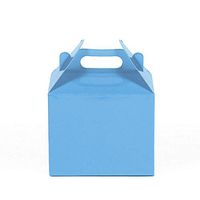 12CT (1 Dozen) Small Biodegradable Kraft/Craft Favor Treat Gable Boxes (Small, Light Blue)