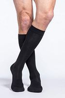 SIGVARIS Men’s Essential Cotton 230 Closed Toe Calf-High Socks 20-30mmHg