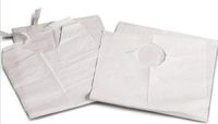 Nobles Adult Disposable Tissue/Poly-Backed Bibs with Ties White (White/Case of 75)