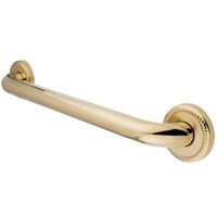 Kingston Brass DR814362 Designer Trimscape Laurel Decor 36-Inch Grab Bar with 1.25-Inch Outer Diameter, Polished Brass