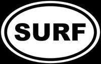 Chase Grace Studio Surf Euro Surfing Surfboard Vinyl Decal Sticker|White|Cars Trucks SUV Boat Surfboard Laptop Wall Art|5.25" X 3"|CGS257