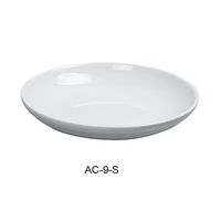 Yanco AC-9-S ABCO 9" Salad/Pasta Bowl, 25 oz Capacity, Porcelain, Super White, Pack of 24