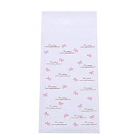 GOMYIE 100Pcs Cellophane Gift Bags Lipsticks Cookies Biscuit Candy Bags Party Favor Bag Pink Bowknot(Multicolor)