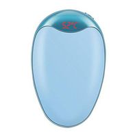 USB Hand Warmer Rechargeable Treasure Electric Warm Treasure Male Mini Cute Portable Hand Warmer-Sky Blue_DS6 Digital Display