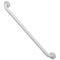 EVIDECO 2301100 Stainless Steel Bath and Shower Straight Grab Bar-Concealed Mounting Snap Flange, White