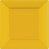 Sunshine Yellow Square Paper Plates |10" | Pack of 20 | Party Supply