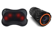 Zyllion Back Massager & Vibrating Foam Roller (Black/Orange)