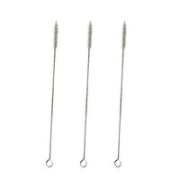 Drinking Staw Brush,Sikye Straw Cleaner - Long Cleaning Brush for Drinking Pipe (Pack of 1,3,5,10) (Silver (3Pack))