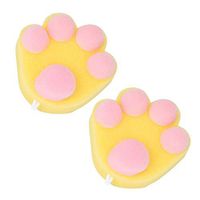 Yardwe Dishwashing Sponge Cat's Paw Scouring Pad Kitchen Cleaning Kitchenwear Sponge Brush 2Pcs