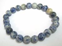 CRYSTALMIRACLE Excellent Sodalite Gemstone Power Beaded Bracelet Psychic Energy Crystal Healing Fashion Jewelry Gift Wellness Positive Energy Concentration Wicca Success Prosperity