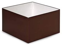 Gift Gourmet Boxes - 10x10x5-1/2" Solid Matte Chocolate Gourmet Box Base - (25 Per Pack) - WRAPS-GBB10CH