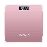 WskLinft Body Fat Scale, 180kg Accurate Electronic Weight Tempered Glass Home Bathroom Floor Body Scale Rose Red