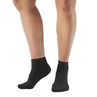 Ames Walker AW Style 140 Coolmax 20 30 mmHg Compression Anklet Socks Black Large