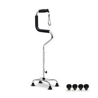 Walkers Anti-Skid for The Elderly Adjustable Crutches Old Man's Walking Stick Aluminum Alloy Handrail Walking Rehabilitation Equipment (Color : Silver, Size : 26x18x(78-95.5) cm)