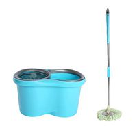 HXF- Rotating mop Double drive mop bucket Hand-free mopping bucket Rotating automatic mop Household mop bucket Lightweight
