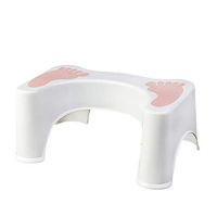 DULPLAY Anti-Slip Toilet Stool,Squatting Stool Proper Toilet Posture Aid Anti Constipation Fits All Toilets-White 44.5x27x21cm(18x11x8inch)