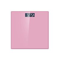 Battery Electronic Digital Scale Home Electronics Body Weight Scale for Women Man Health Weigh Glass Bathroom Household 180KG,Pink