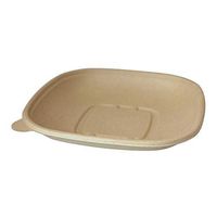 World Centric BQ-SC-24 100% Compostable Unbleached Plant Fiber Square Bowls, 24 oz. (Pack of 400)