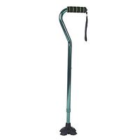 SUKONG Walking Cane for Men and for Woman Lightweight & Sturdy Offset Handle, Adjustable Walking Stick for Seniors & Handicap (Green)