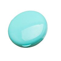 ROSENICE Mini Round Shaped Pill Holder Case Weekly Pill Organizer 7 Compartments (Blue)