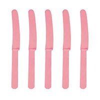 Amscan 8012.109 Premium Heavy Weight disposable-knives, 12.7 x 8.6, New Pink