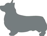 hBARSCI Corgi Vinyl Decal - 5 Inches - for Cars, Trucks, Windows, Laptops, Tablets, Outdoor-Grade 2.5mil Thick Vinyl - Gray