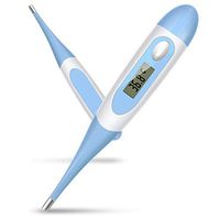 Yztree Oral Digital Thermometer, LCD Display Body Thermometer Flexible Tip Thermometer with Fever Alarm, Basal Thermometer for Baby, Kids, Adults