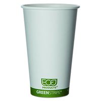 Eco-Products - GreenStripe Renewable & Compostable Hot Cups - 16oz. Cup - EP-BHC16-GS (20 Packs of 50)