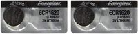 2 Energizer CR1620 Lithium 3V Coin Cell Batteries