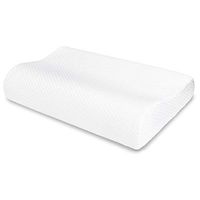 VECELO Memory Foam Contour Pillow, for Side Sleeper-Relieve Neck Pain with Washable Zippered Soft Cover-Standard Size for Adult & Children, White