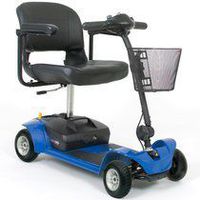 Pride Mobility GO-GO Elite Traveller Plus 4-wheel Electric Travel Scooter SC54 with FREE Cup Holder and Rear Basket