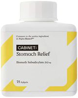 Cabinet Stomach Relief | Bismuth Subsalicylate 262mg | 75 Liquid Softgels | Anti Diarrhea Medicine for Fast Diarrhea Relief, Antidiarrheal Liquid Pills