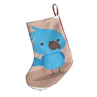 Christmas Decorations Stockings 18" Blue Parrot Vintage Big Xmas Socks for Home Decor